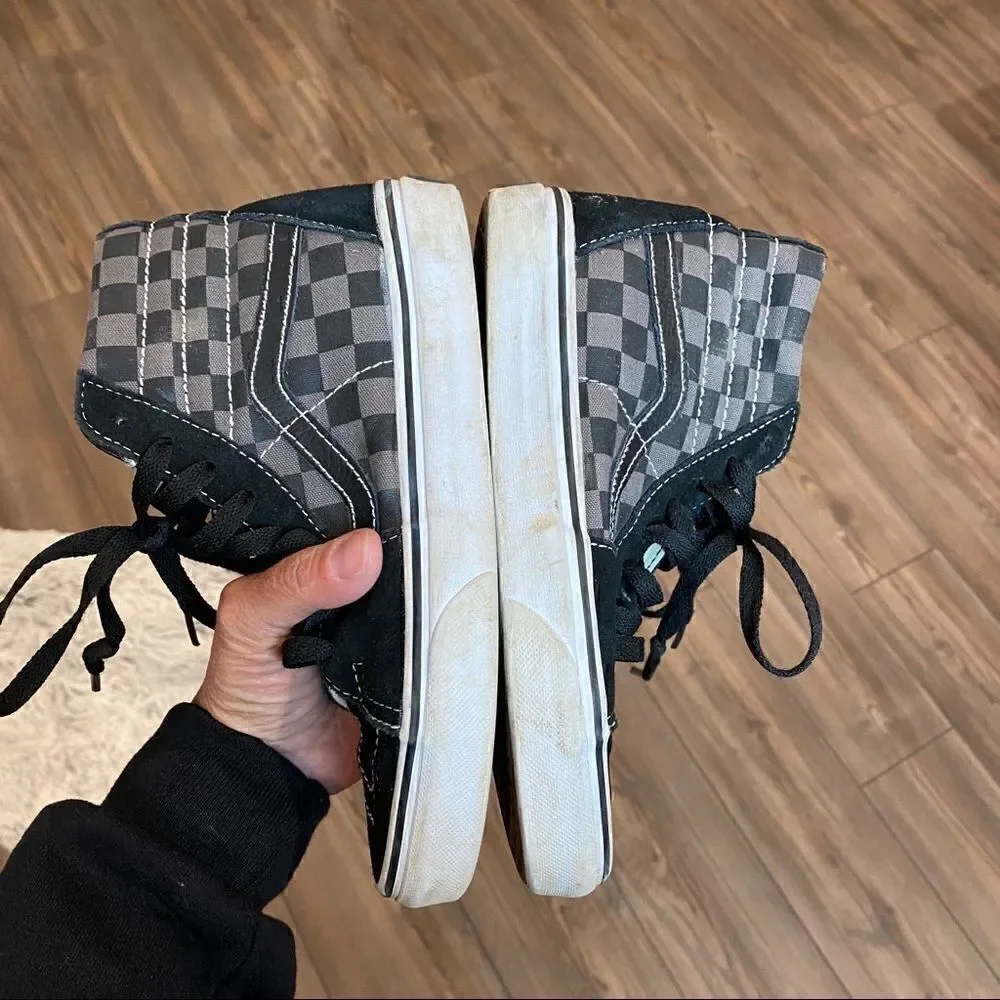 VANS - U SK8-HI SHOES IN BLACK/PEWTER 3.5
